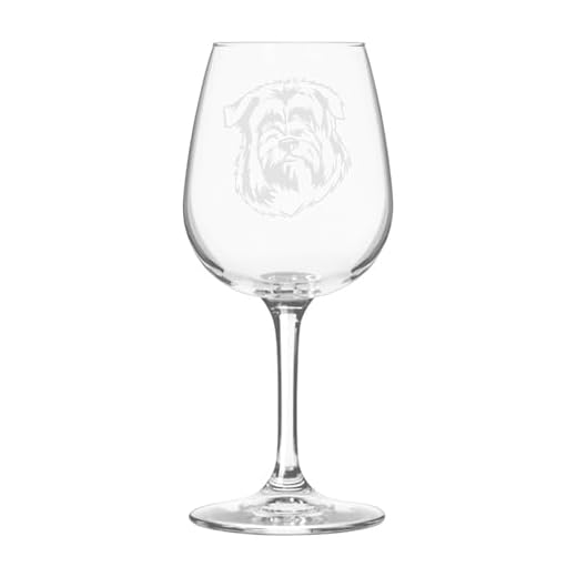 Etched Laser Art Personalized Dog Themed Etched Wine Glass - Custom Dog Breed Wine Glasses for Pet Lovers, Personalized Birthday Gift for Men & Women - Glen of Imaal Terrier (Wicklow), 12.75 oz