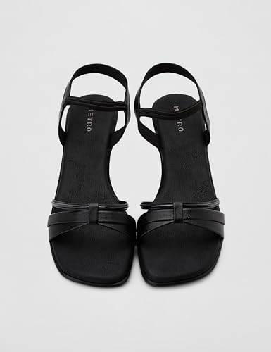 Image of Metro Women's Stylish Back Strappy Design with Kitten Heel