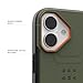 URBAN ARMOR GEAR UAG Designed for iPhone 17 Case Civilian - Compatible with MagSafe Military Grade Protective Cover, Olive/Orange