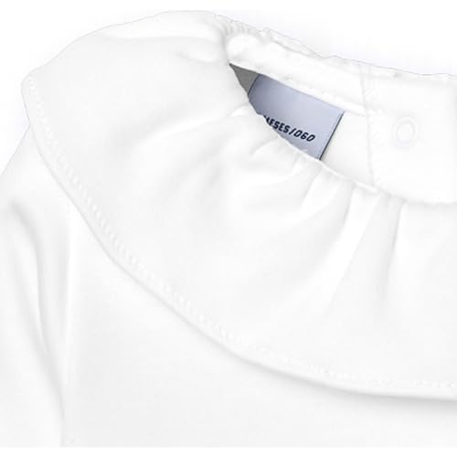 Babidu Camiseta Volantes Ajustado, Blanco, 36 Meses Unisex bebé