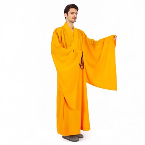 Kung Fu Robe Costum Long Cotton Monk Robes Buddhist Clothes3