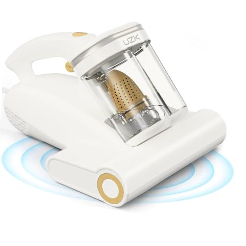 Image of Bed Vacuum Cleaner Mattress Vacuum Cleaner,16Kpa Powerful Handheld Vacuums with UV-C Light & Double Dust Cup & High Heating & Ultrasonic & HEPA Filter for Bed Sofa(Corded,Grey White)
