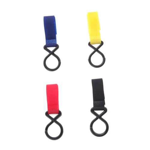 TOKIDNY 4個 ベビーカーフック 転式 多機能 荷物掛け 最大対応 可能ストラップ付き 取り付け簡単 ベビーカー 車椅子対応 ブルー イ ー ック レ