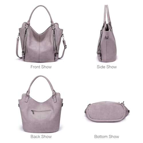 Image of Tote Bag for Women PU Leather Shoulder Bags Fashion Hobo Bags Large Purse and Handbags with Adjustable Shoulder Strap