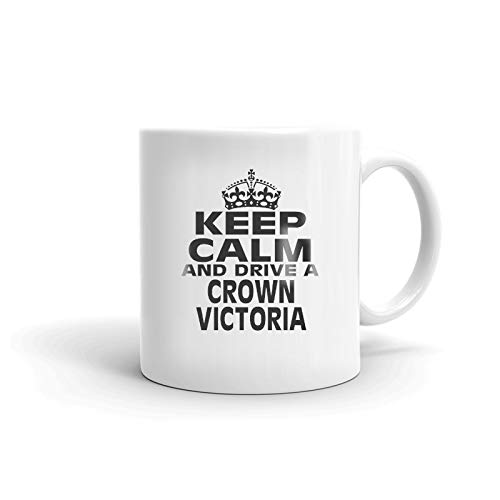 CROWN VICTORIA Keep Calm and Drive Ceramic Mug, 11 oz.