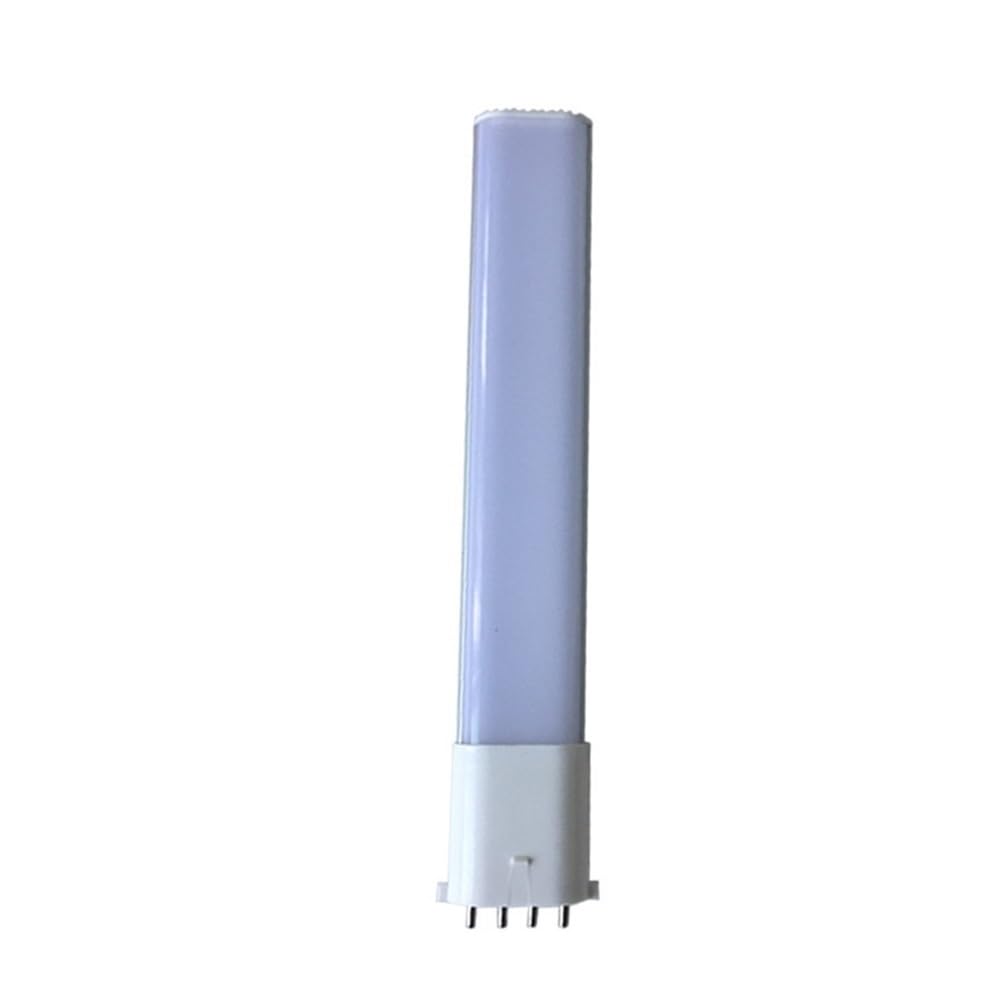 RZL Illuminazione, Confezione da 5, lampada a tubo LED 2G7/2GX7 6W AC85-265V 28-2835smd lampada in alluminio(Warm white,2GX7 milky)