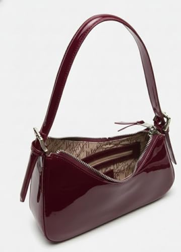 Image of Women Stylish Patent Leather Shoulder Bag | Glossy Handbag for Girls & Ladies | Trendy Mini Purse for Party, Casual & Daily Use