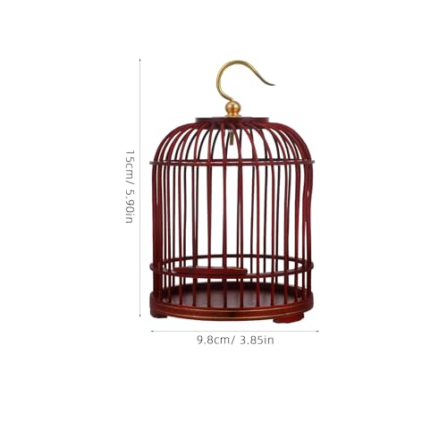 Image of Dollhouse Hanging Bird Cage - Miniature Bird Cage for Craft, Parakeet and Cockatiel Cage, Simulation for Dollhouse Decoration