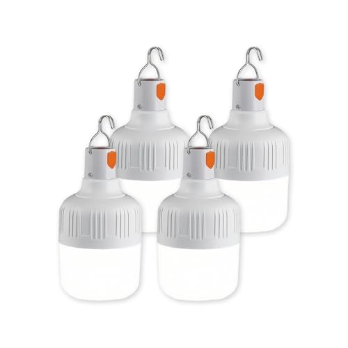 PLMOKJD LED Camping Light 800 lumens Powered by Rechargeable Batteries White Portable Pendant Lights Waterproof (4)