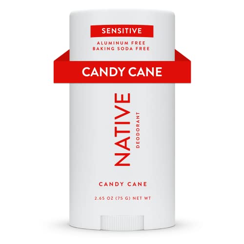 Native Sensitive Deodorant | Natural Deodorant for Women and Men, Aluminum Free, Baking Soda Free, Phthalate Free, Talc Free, Coconut Oil and Shea Butter | Candy Cane (Sensitive)