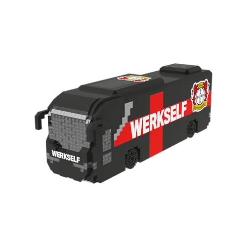 FOCO Offizielles Lizenzprodukt BRXLZ-Steine 3D-Fußball-Reisebus Bau-Set (Bayer 04 Leverkusen FC)