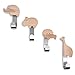 lianda® Kindergarderobe in Tierformen, Holzkleiderhaken für Kinder, Eiche, Wandgarderobe, Wandhaken, Garderobenhaken, Garderobe, Kinderzimmer, Tiere, Löwe, Giraffe, Elefant und Nilpferd, Deko