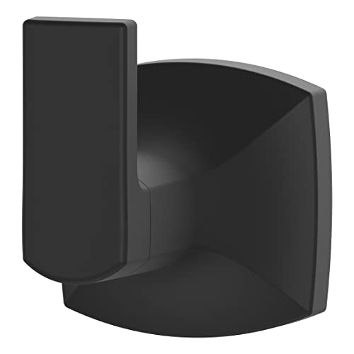 PFISTER Vaneri Wall-Mounted Screw-in Towel Hook Robe Hook for Bathroom in Matte Black Finish BRHVRI0B