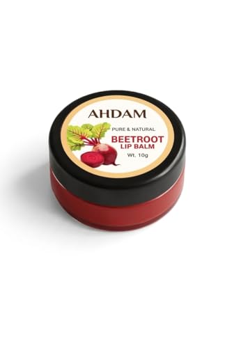Image of AHDAM Beetroot Blast Lip Balm with SPF /Formulated with Beetroot Extracts, Olive Oil, Shea Butter, Vitamin E, and Avocado Oil /Best for both women and men / 10gms