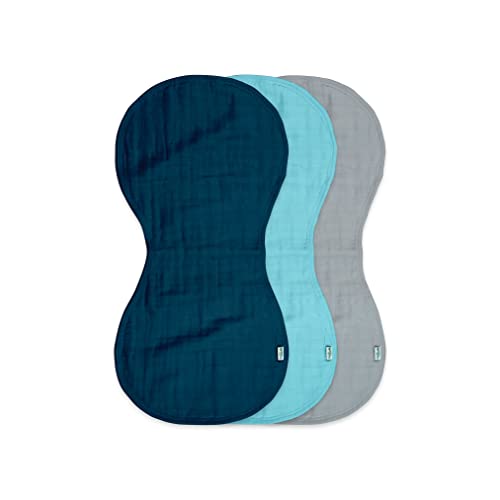 Image of green sprouts Muslin Burp Cloths made from Organic Cotton | 4 absorbent layers protect from sniffles, drips & drools | 100% organic cotton muslin, Super soft & softer with every wash, Machine washable