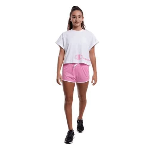 Traje dos piezas para niña con camiseta boxy de corte cuadrado
