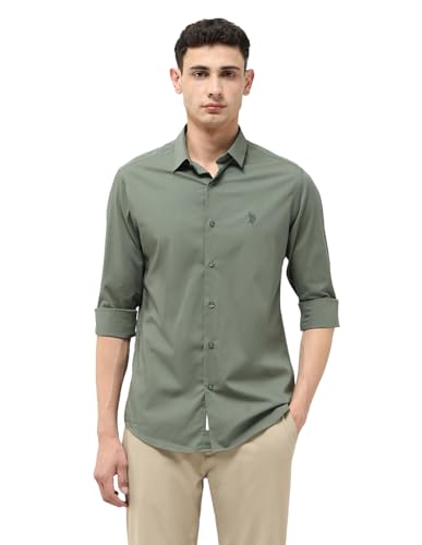 Image of U.s.Polo Association Men's Tailored fit Equestrian Aisle Theater Shirt