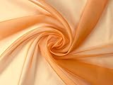 Gewicht: ca. 80g / lfm Voile Stoff Meterware am Stück (Orange)