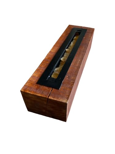 Lareira Portátil de Álcool Etanol, 80cm x 18cm x 23cm, Madeira Maciça