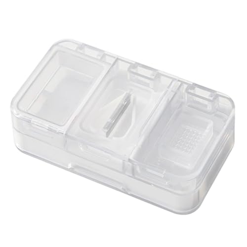 Cortador De Pastillas | Divisor De Pastillas Pequeñas De Doble Capa | Cortador De 4 En 1 Portátil para Hospital Niños Adultos Mayores Enfermeras Viajes Camping
