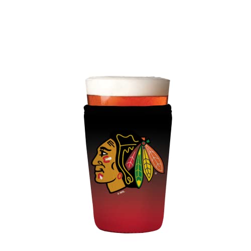 Sok It PintGlassSok NHL Beer Glass Sleeve Insulated Neoprene Cover (Chicago Blackhawks, Pint Glass Sleeve)