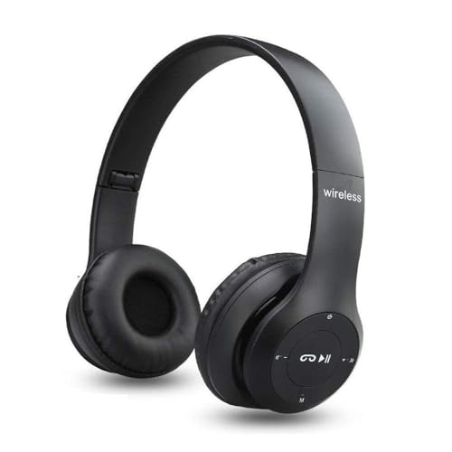 Image of INVICTO K47 Wireless Bluetooth Headphones Over Ear with Mic (Black)