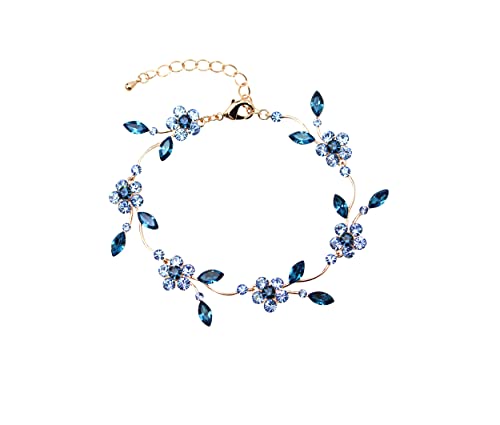 Image of Faship Gorgeous Rhinestone Crystal Floral Necklace Earrings Set