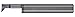 Micro 100 PR2-060200X Profiling Tools - Radial, 070" Min Bore Dia, 200" Max Bore Depth, 020" Proj, .0025" Offset, 002" Corner Rad, 1/8" Shank Dia, 1-1/2" OAL, AlTiN