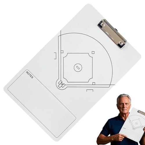 Baseball coaching klippbräda, borrbräda för bollsporter, softball strategibräda dubbelsidig, 35 x 23 cm boll sport whiteboard för träning