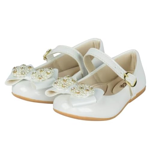 Genérico, Sapatilha Infantil Menina B2a kids Festa Laço com Pérolas Tamanho:27;Cor:Branco