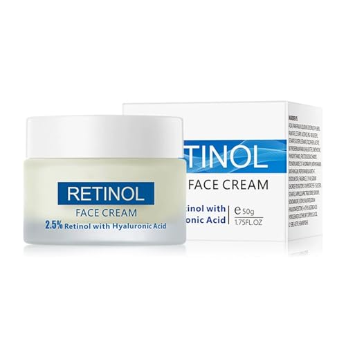 Crema Facial Ácido Hialurónico y Retinol, Hidratación Intensa, Antiarrugas Efectivo, Reduce Líneas De Expresión, Piel Firme Y Radiante, Textura Ligera, Mejora Elasticidad