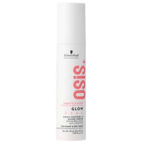 OSiS+ Glow Anti-Frizz Shine Serum for Hair 1.69 oz | Lightweight, Light-Hold Formula | Frizz Control, and Humidity Protection