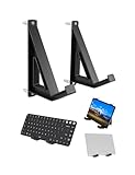 NOTMBESTM Universal Wall Mount Storage Organizer for Keyboard/Laptop/Tablet, Wall Display Rack Holder for Electronics, Compatible with Wall Hangers for Pictures/Paintings/Frames/Books (Black)