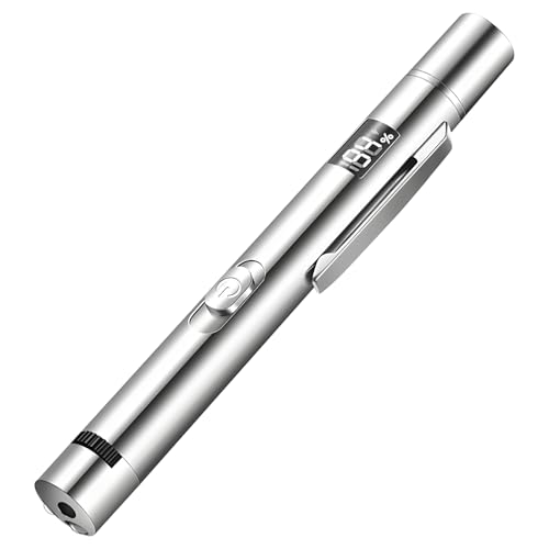 COWGOLDCHILD Puntatore interattivo per gatti con luci a LED LCD elettrico USB ricaricabile per gatti giocattolo per esercizi di monitoraggio gattini accessori (1, argento)