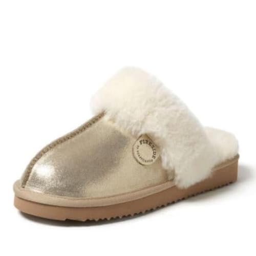 Image of Fireside by Dearfoams womens Sydney Genuine Shearling Scuff
