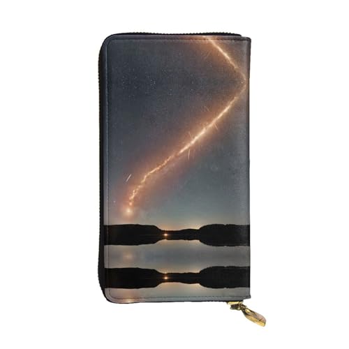 Portefeuille en cuir météores 19 cm long pour cartes de crédit et voyage
