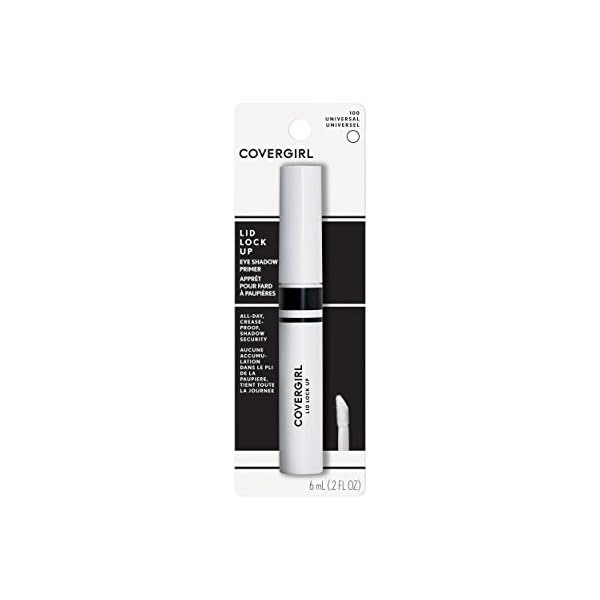 COVERGIRL Lid Lock Up Eyeshadow Primer, Clear, All-Day, Dries Quickly, .06 Pound, Crease-Proof, Shadow Security, Maximizes the Wear and Intensity of Shadow, Preps Lids for All-Day Wear