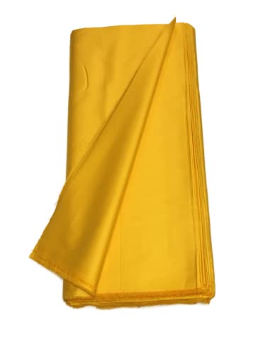 Image of BKRKJ Women's Cotton Silk Unstitched Fabric by Meter for Sewing Suit Salwar Chudidar Patiyala Shirt Kameez Blouse Kurta Pyjama Pathani jam Glace (4 Meter, Yellow)