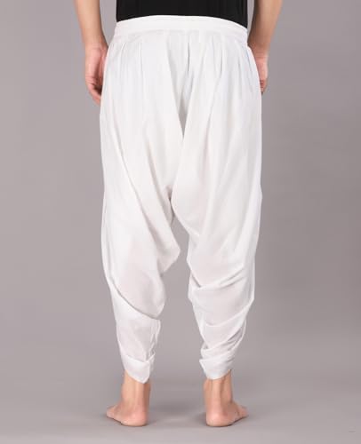 Image of Urali Men's Solid 100% Cotton Dhoti Pants - D100A