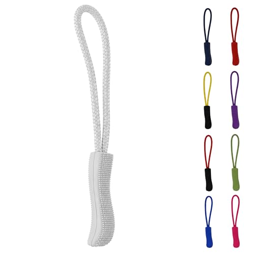 ROKEL Zipper Pulls Zip Puller Replacement 5 Pack Grey Durable Zip Tags Cord Pulls for Backpacks Luggage Jackets Suitcases & Bags Easy Fix Zip Repair Extension (Grey 5 Pack)