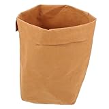 HOODANCOS Bolsa de Papel Kraft Resistente y Lavable para Alimentos Bolsa Organizadora Multifuncional para Pan Dulces y Snacks y Reutilizable para Cocina y Fiestas Color Marrón
