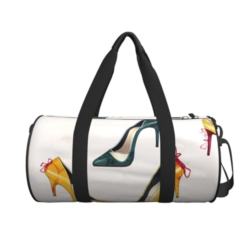 Travel Bag For Women,High Heel Shoes Print Personal Item Duffle Bags,Weekend Travel Duffel Tote Bag,Travel Sport Gym Bag For Men,Airplane Travel Essentials For Flying2