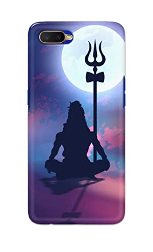 Image of Printed Hard Back Cover Case for Oppo K1 Back Cover (Lord Shiva) -1302