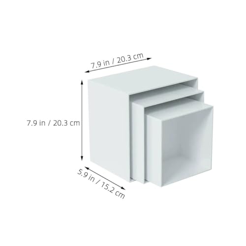 Soporte para tartas blanco de 6 piezas para mesas de dulce y bodas 3