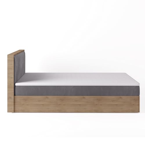 Imebel Boxspringbett 200x200 mit Bettkasten - Bett mit Matratze der Härte H4 und 2 Bettkästen - Bequemes Schlafzimmerbett - Elegantes Doppelbett für das Schlafzimmer mit großen Behältern – Bild 6