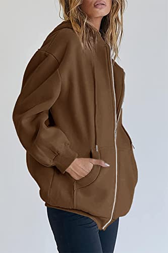 Image of PRETTYGARDEN Women's Fall Zip Up Hoodies Sweatshirts