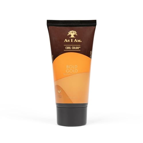 As I Am Curl Color - Bold Gold - 3 ounce - Color & Curling Gel - Temporary Color - Medium Hold - Vegan & Cruelty Free Jaune