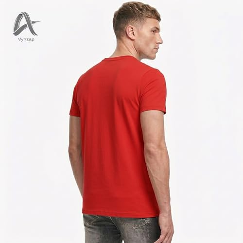Image of Men's Cotton Crew Neck T-Shirt | 100% Cotton | Regular Fit | Soft & Breathable | Everyday Casual Wear