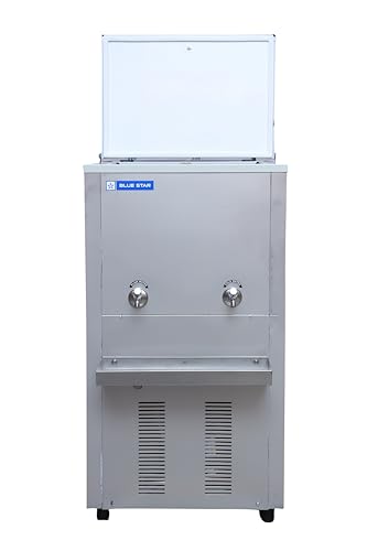 Image of Blue Star Water Cooler PC3060SS Plain & Cold Water | 30 L /Hr Cooling Capacity | 60L Storage and a Plain tap for non stop plain water (Fully Stainless Steel)
