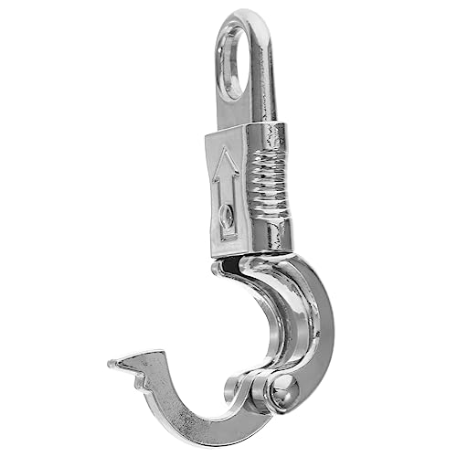 NAMOARLY Equestrian Hook Outdoor Hooks for Hanging Hook for Snap with Fixed- Brown Paper Bag Insulated Outdoor Accessories Get Snap for Quick Release Hook Snap Clip Silver Zinc Alloy